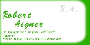 robert aigner business card